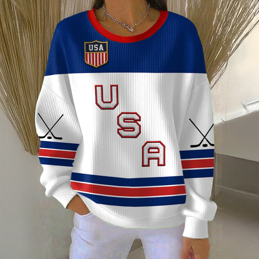 USA Hockey 2026 Winter Olympic Sweatshirt Team USA Hockey Apparel Fan Gift For Wife
