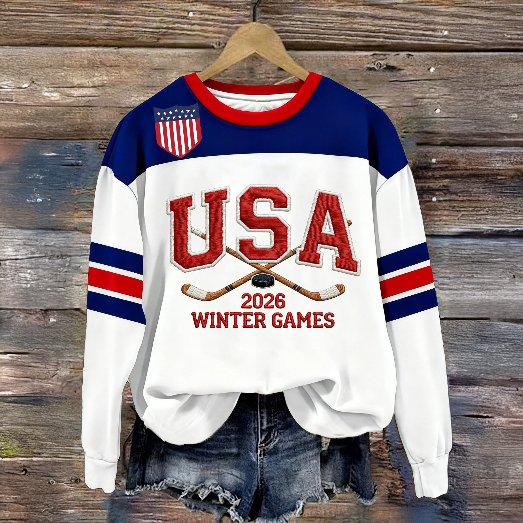 USA Hockey 2026 Winter Olympic Sweatshirt USA Hockey Olympic Merch Gift Idea For Fans