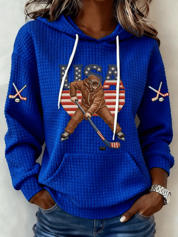 USA Hockey 2026 Winter Olympics Hoodie For Women Game Day Clothing Gifts For Ice Hockey Fans