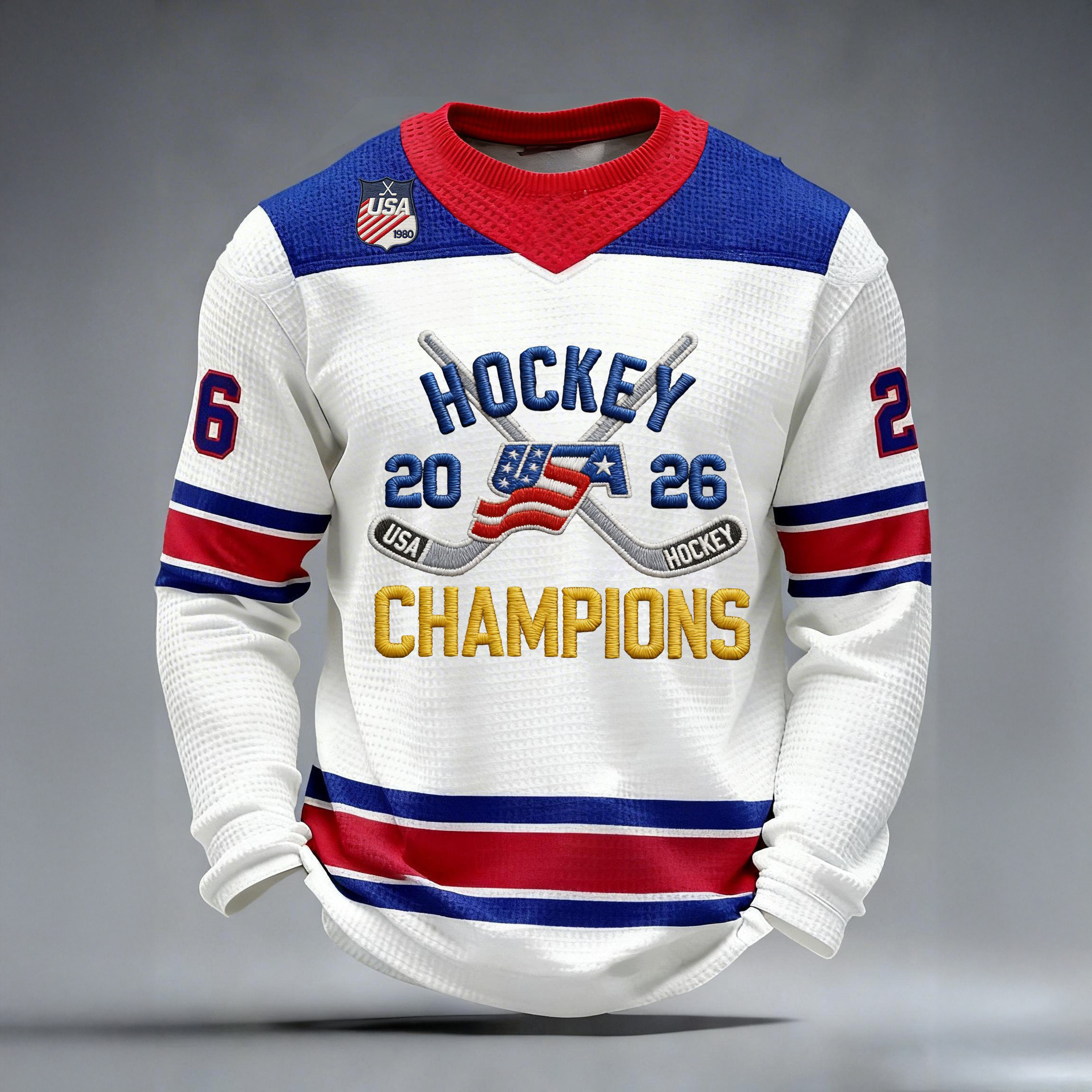 USA Hockey Champions 2026 Long Sleeve Shirt Ice Hockey Olympics 2026 Apparel Best Fan Gift