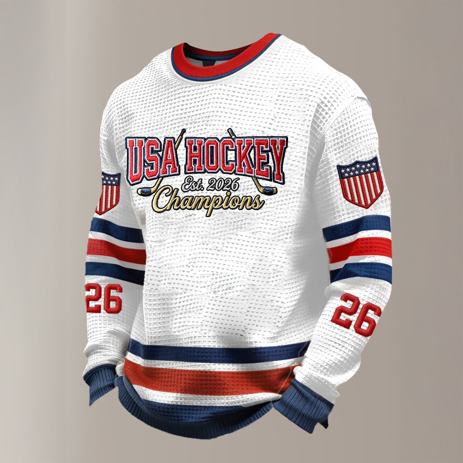 USA Hockey Champions Est 2026 Long Sleeve Shirt USA Hockey Olympic Merch Cool Gift For Fans