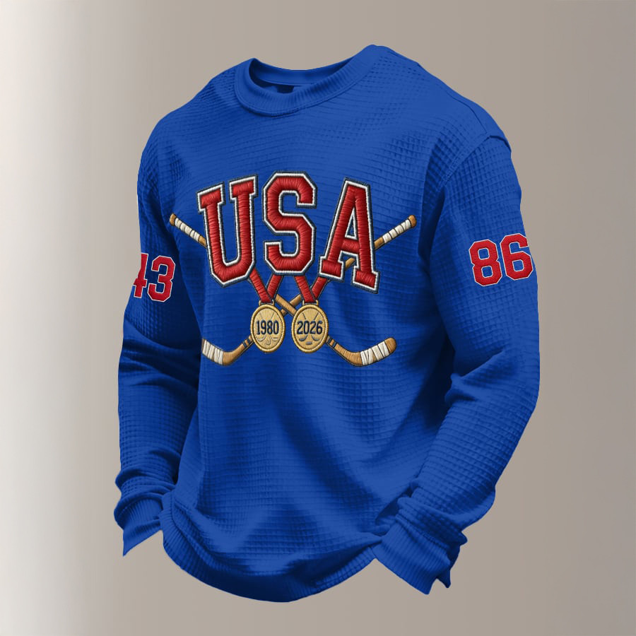 USA Hockey Gold 1980 2026 Long Sleeve Shirt USA Hockey Gold Merch Fan Gear