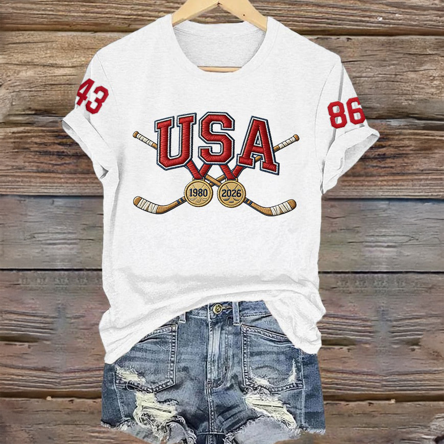 USA Hockey Gold Medal 1980 2026 T-Shirt USA Hockey Team 2026 Shirt Best Gift For Wife