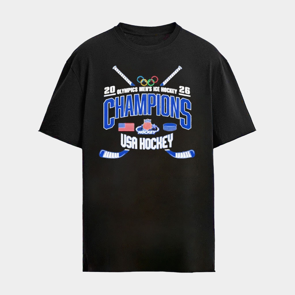 USA Hockey Gold Medal Merch Team USA 2026 Olympic Men's Ice Hockey Champions T-Shirt Fan Gifts
