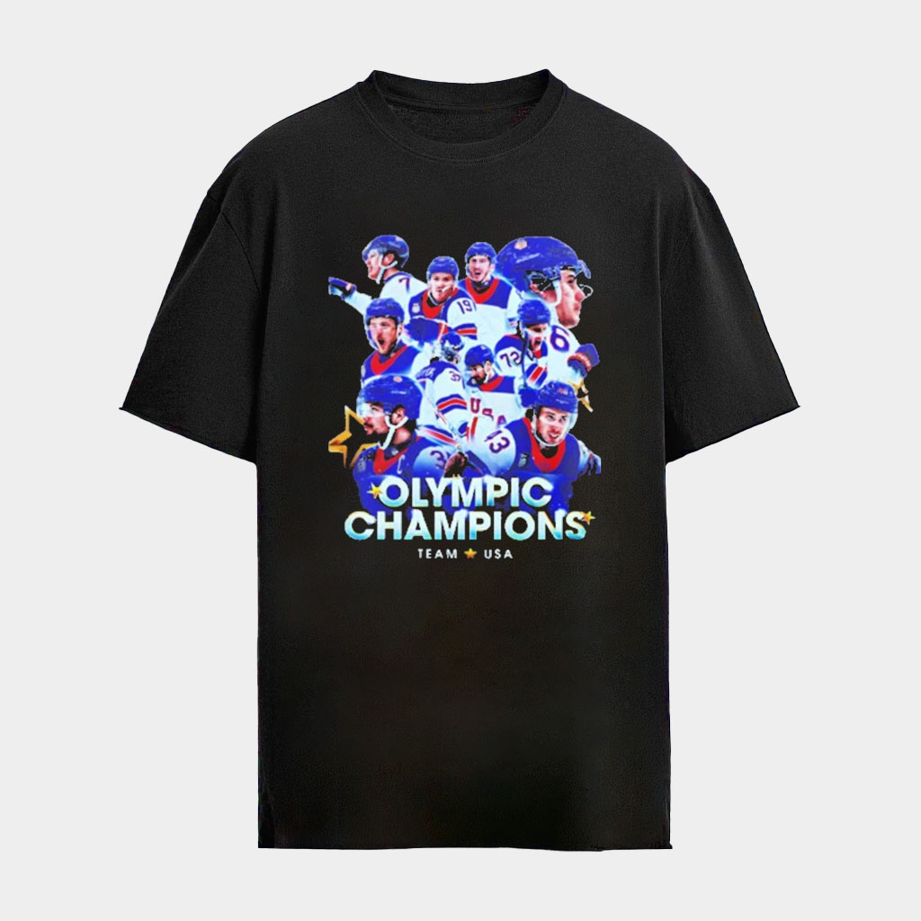 USA Hockey Gold Medal Merch USA Men's Hockey Olympic Champions T-Shirt Milano Cortina 2026