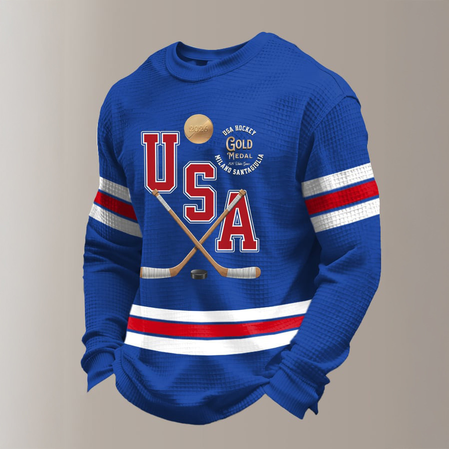 USA Hockey Gold Medal Milano 2026 Long Sleeve Shirt USA Hockey Gold Merch Fans Gear