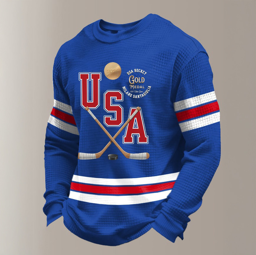 USA Hockey Gold Medal Milano Cortina 2026 Long Sleeve Shirt USA Hockey Winter Olympic Apparel