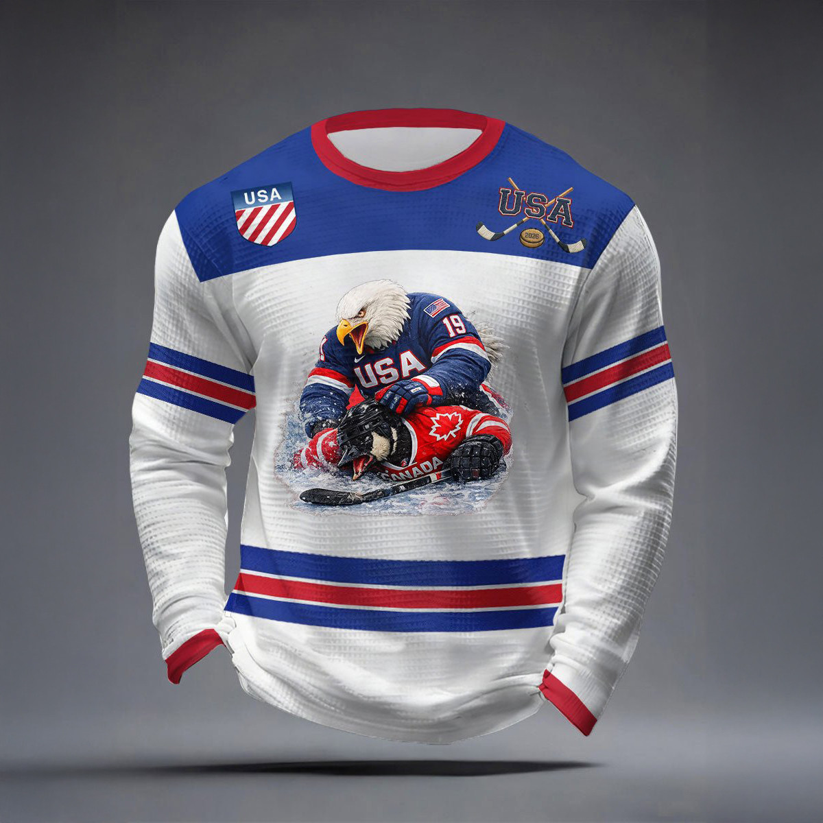 USA Hockey Gold Medals 2026 Eagle Long Sleeve Shirt 2026 Winter Olympic Apparel Hockey Fans Gift