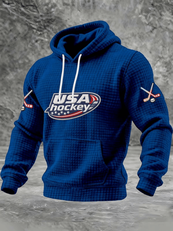 USA Hockey Hoodie Men's Game Day Apparel Winter Sports Merch Gifts For Ice Hockey Fans USA Hockey Hoodie Men's Game Day Apparel Winter Sports Merch Gifts For Ice Hockey Fans