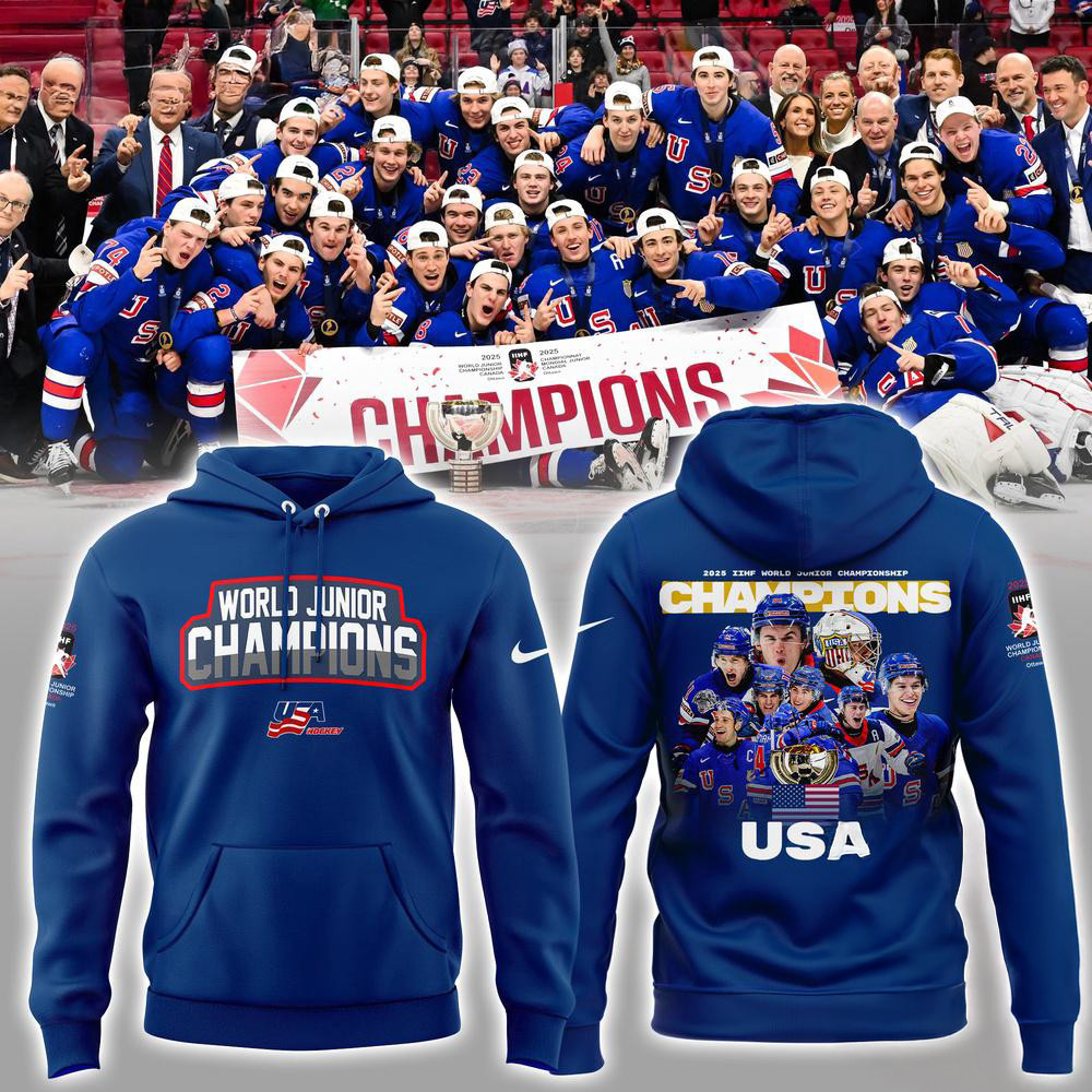 USA Hockey IIHF World Junior Champions Hoodie Hockey Lovers Gifts