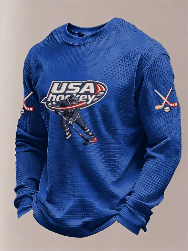 USA Hockey Long Sleeve Shirt Winter Olympic Sports Clothing Ice Hockey Lovers Gifts For Men USA Hockey Long Sleeve Shirt Winter Olympic Sports Clothing Ice Hockey Lovers Gifts For Men