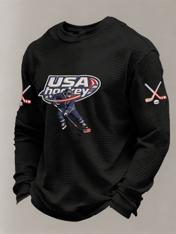 USA Hockey Long Sleeve Shirt Winter Sports Game Day Apparel Gifts For Ice Hockey Fans