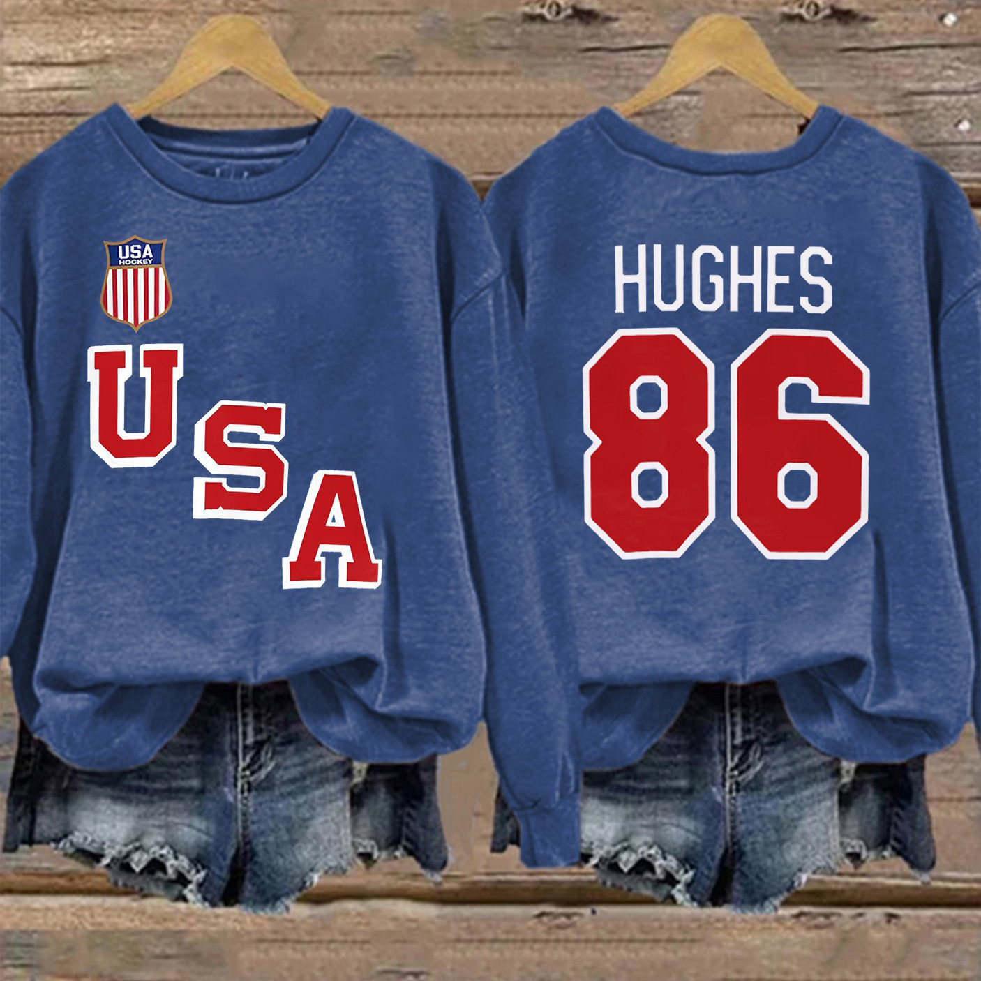 USA Hockey Team 2026 Hugehes Sweatshirt Team USA Hockey Apparel Present For Fans