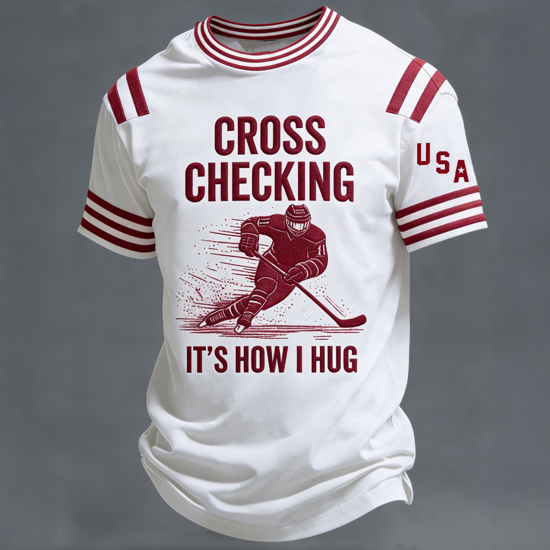 USA Hockey Team 2026 T-Shirt Cross Checking USA Hockey 2026 Winter Olympic Shirt Fan Gear