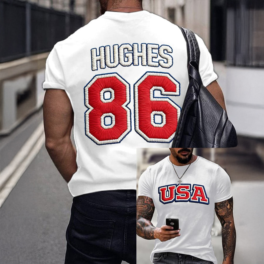 USA Hockey Team 2026 Winter Olympic 86 T-Shirt Jack Hughes Clothes Hockey Fans Gift
