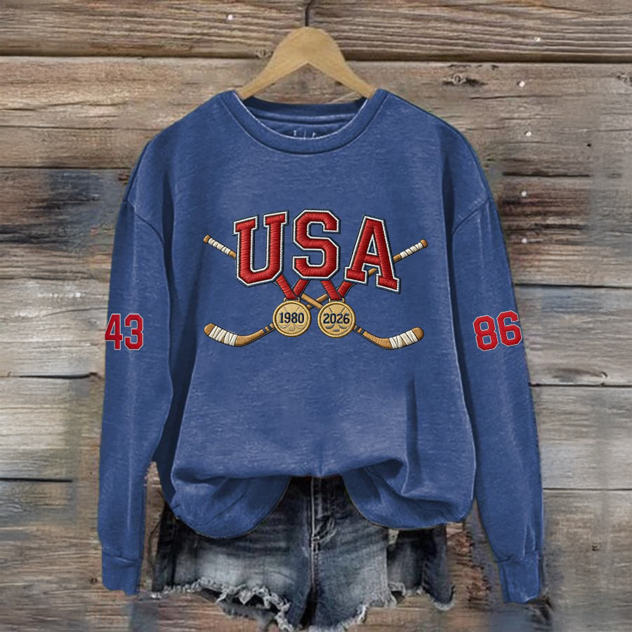 USA Hockey Team Sweatshirt USA Hockey Team 2026 Winter Olympic Merch Gift For Her