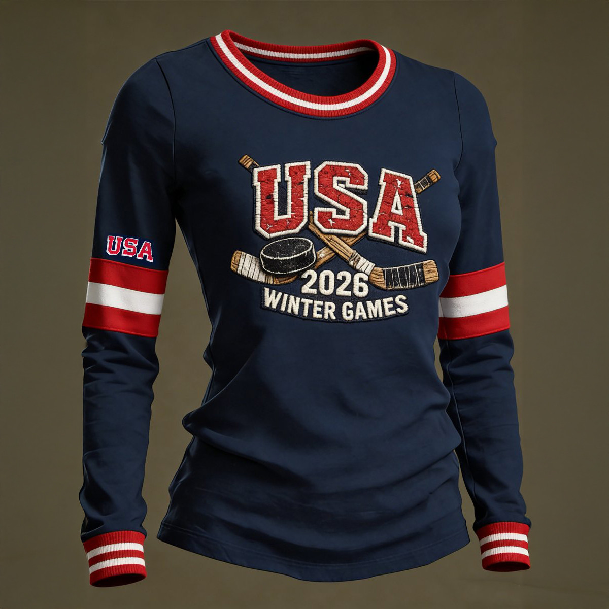 USA Hockey Winter Games 2026 Winter Olympic Long Sleeve Shirt USA Hockey Merch Best Fan Gift