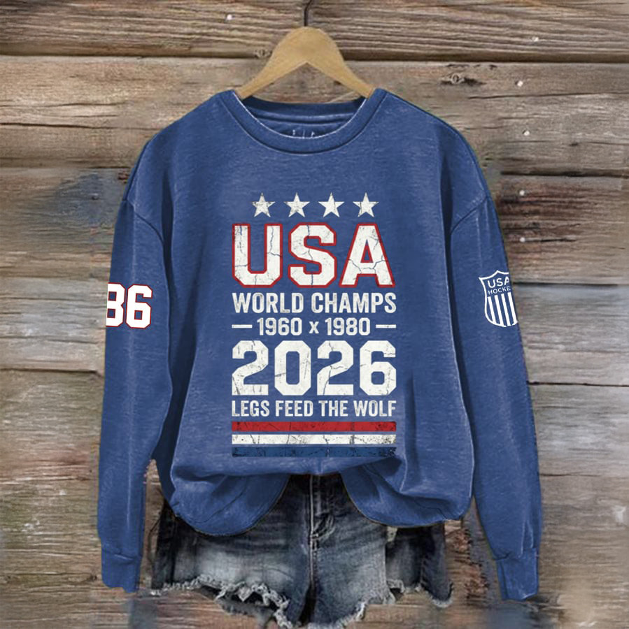 USA Hockey World Champs 1960 1980 2026 Sweatshirt USA Hockey Team Apparel Fan Gift