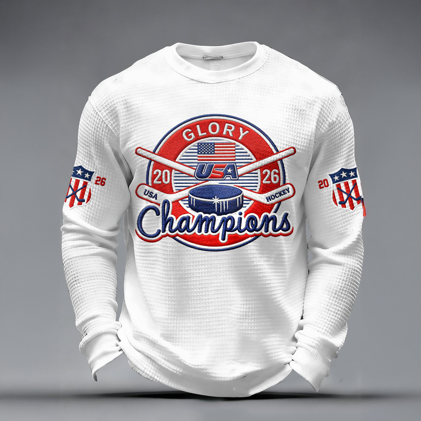 USA Ice Hockey Champions 2026 Long Sleeve Shirt USA Hockey Gold Apparel Gift For Fans