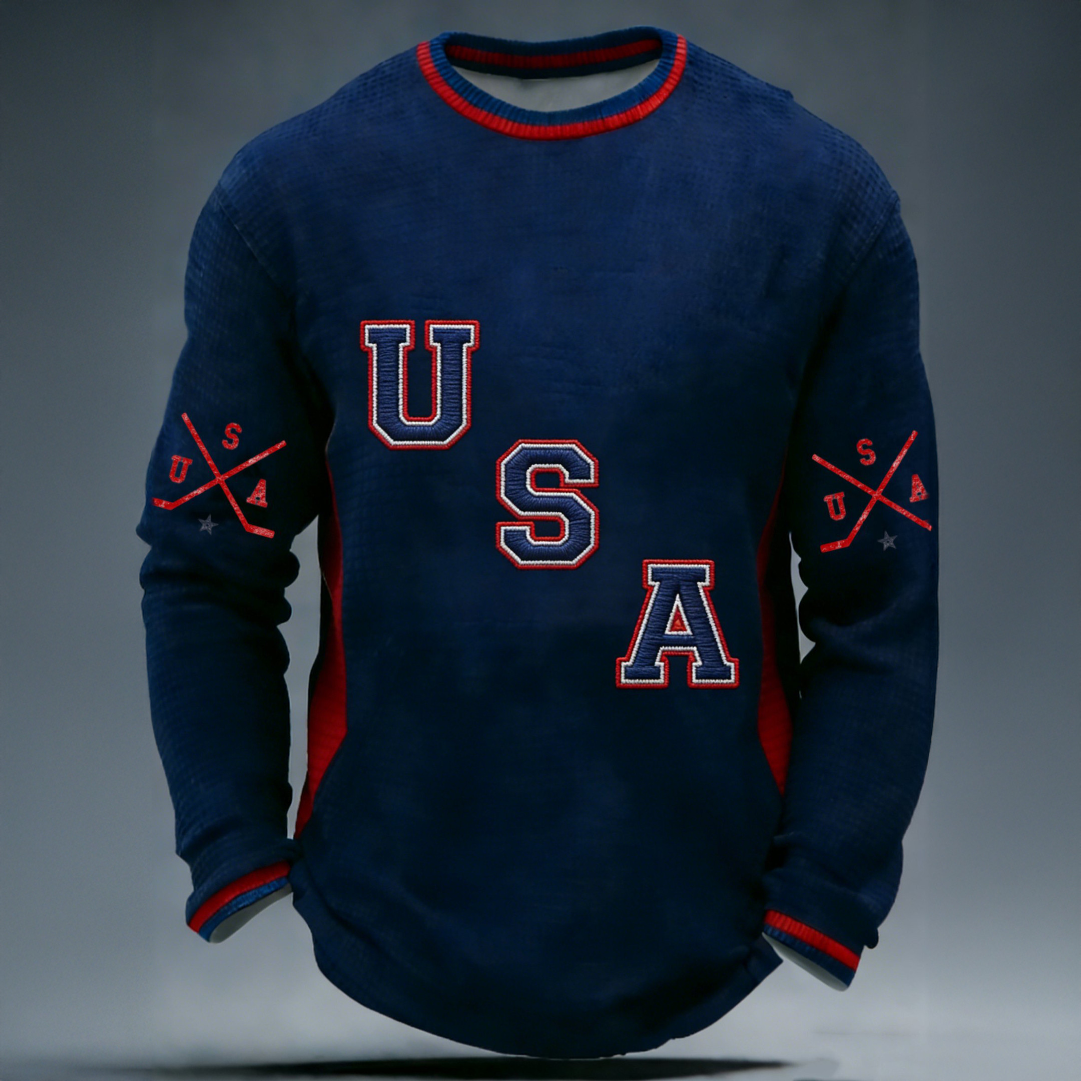 USA Ice Hockey Graphic Long Sleeve Shirt USA Hockey 2026 Winter Olympic Apparel Fan Gear