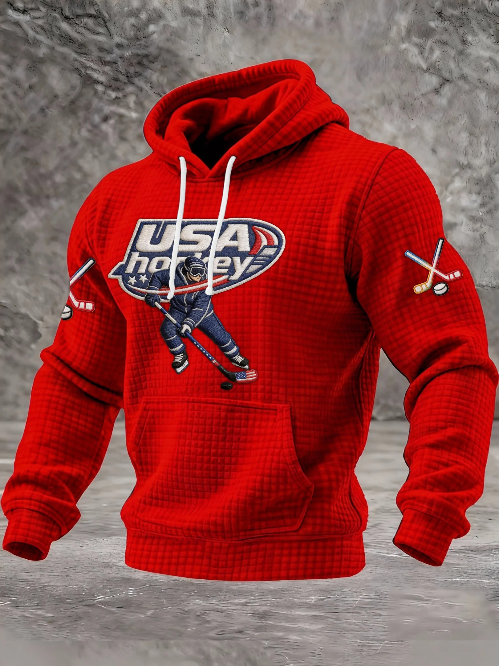 USA Ice Hockey Olympics Player Graphic Hoodie Red Fan Gear Best Gift For Hockey Fans