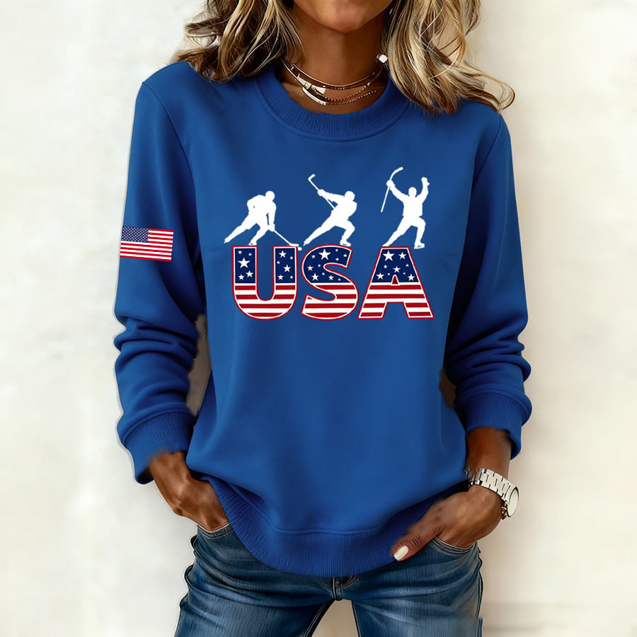 USA Ice Hockey Team 2026 Sweatshirt 2026 Winter Olympic Apparel Hockey Fans Gift