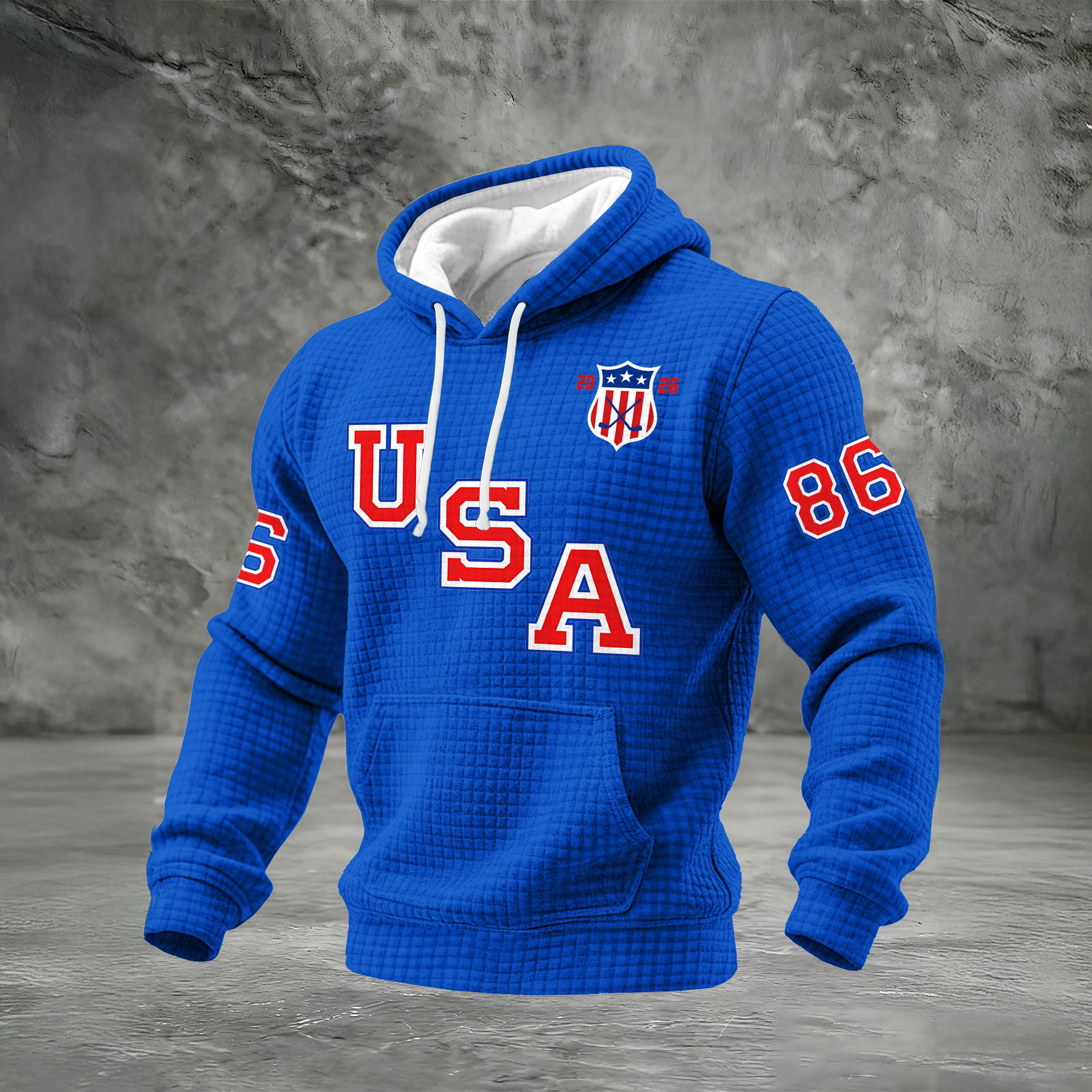 USA Ice Hockey Team 86 Hoodie Team USA Hockey Hooded Sweatshirt Hockey Fans Gear