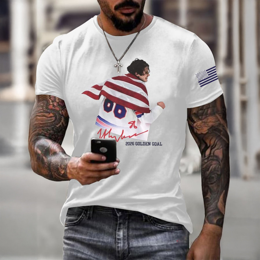 USA Ice Hockey Team Gold Medals Jack Hughes T-Shirt USA Gold Shirt Fans Gift For Brothers