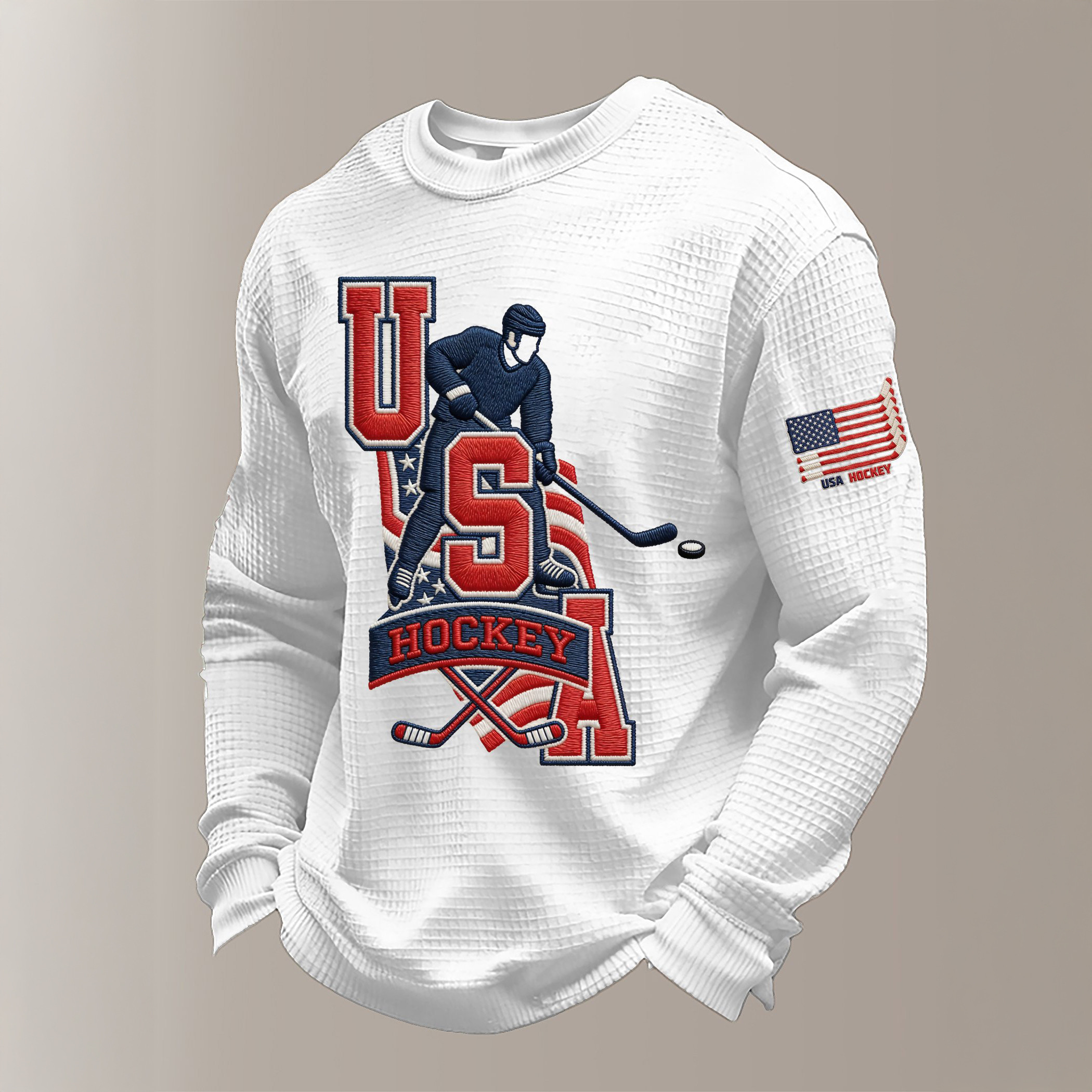 USA Ice Hockey Team Graphic Long Sleeve Shirt Team USA Hockey Apparel Cool Gift For Men