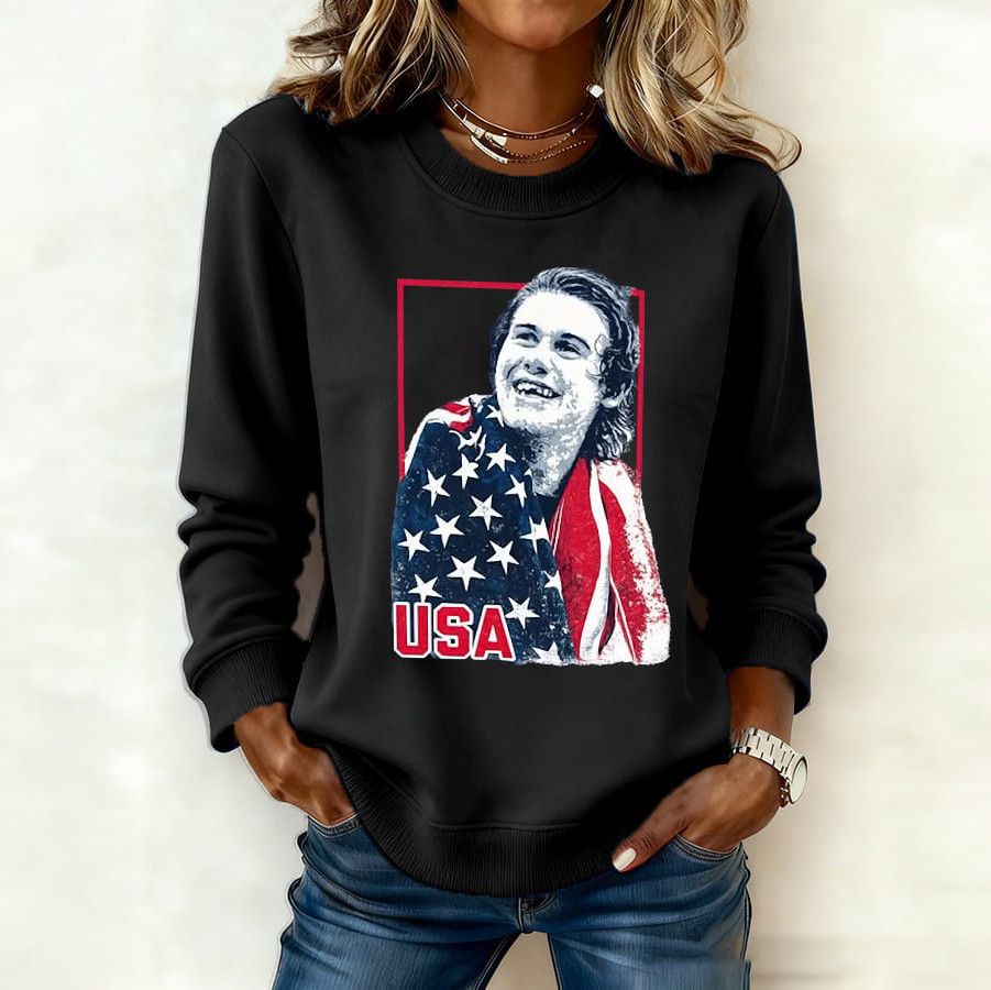 USA Ice Hockey Team Jack Hughes Portrait Sweatshirt Game Day Clothing Hockey Lover Present