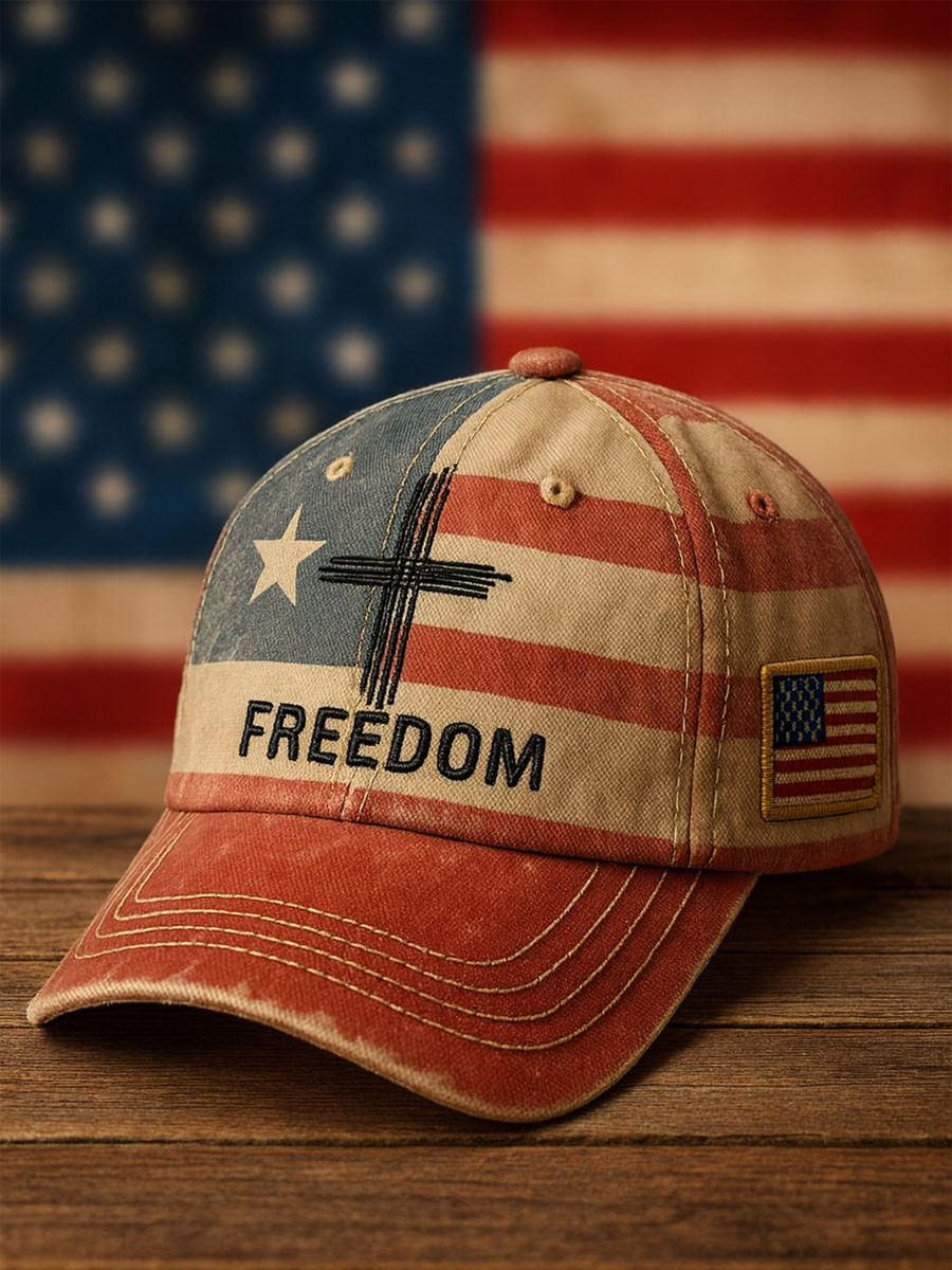 USA Independent Hat Freedom American Flag Baseball Cap Patriotic Gift For Him