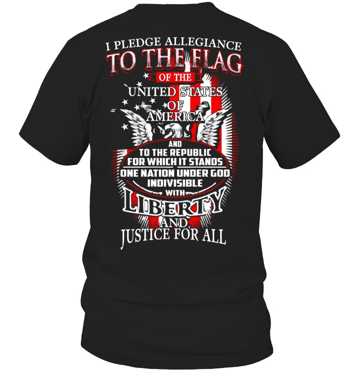 USA Liberty And Justice For All T-Shirt One Nation Under God Patriotic Shirt Gifts For American