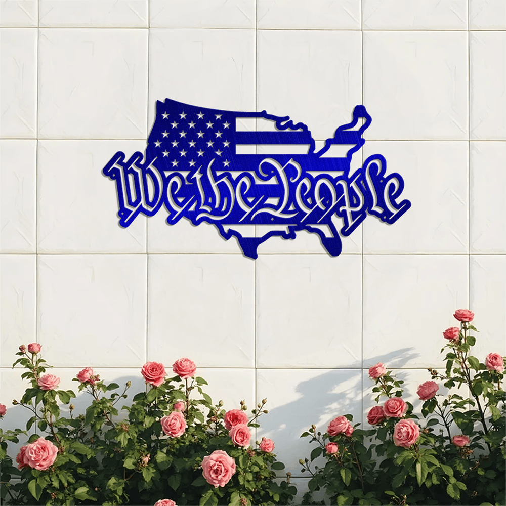 USA Map With We The People Metal Sign Art Wall Decor America's 250Th Birthday Gifts