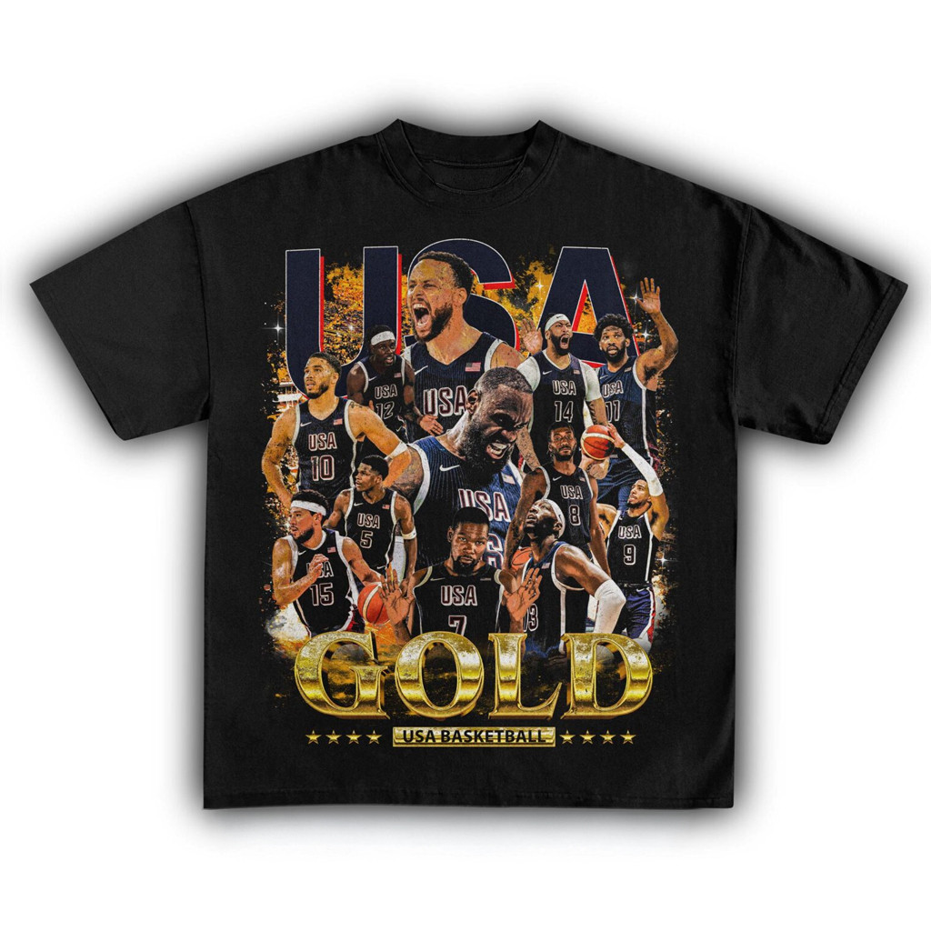 USA Men's Basketball Vintage T-Shirt Unique Gifts For Basketball Lovers