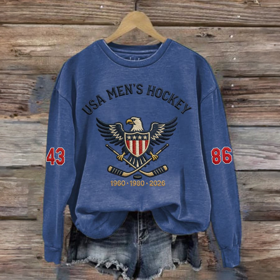 USA Men's Hockey Gold Medals 86 43 Sweatshirt USA Gold Medals Apparel Fans Gift