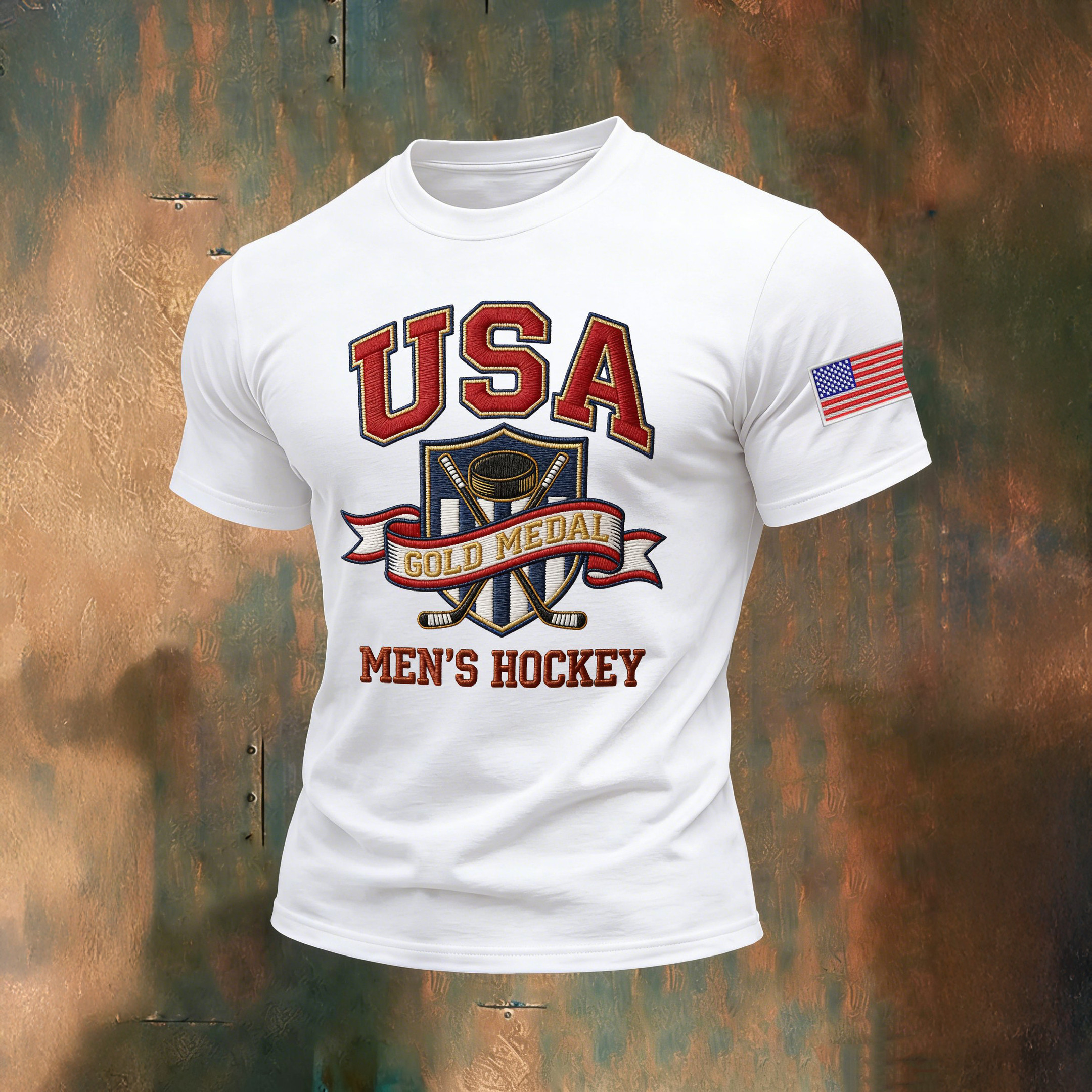USA Men's Hockey T-Shirt USA Hockey 2026 Winter Olympic Shirt Fan Gear
