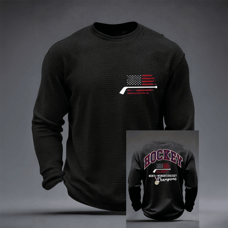 USA Men's Women's Hockey Champions Gold Medal Long Sleeve Shirt USA Hockey Gold Apparel