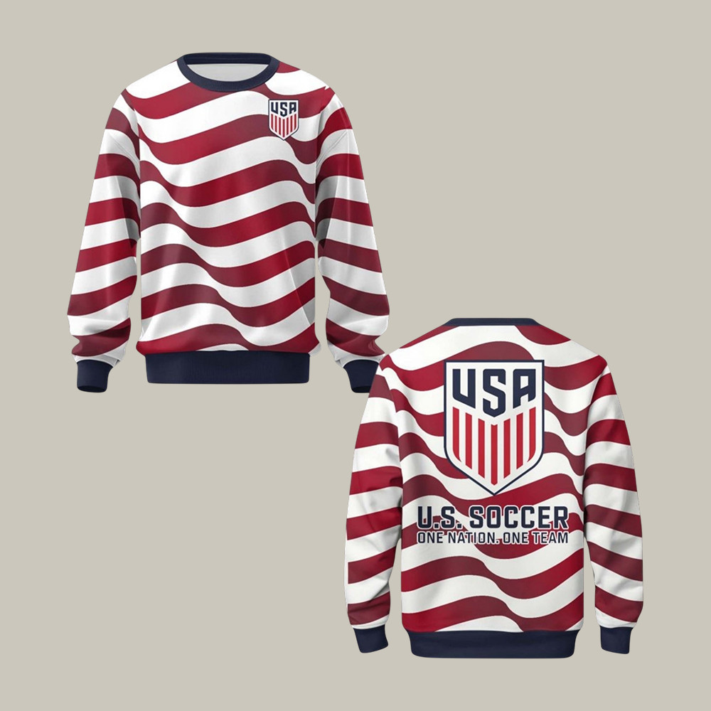 USA National Soccer Team One Nation One Team Sweatshirt US Soccer Team Merch Fan Gear