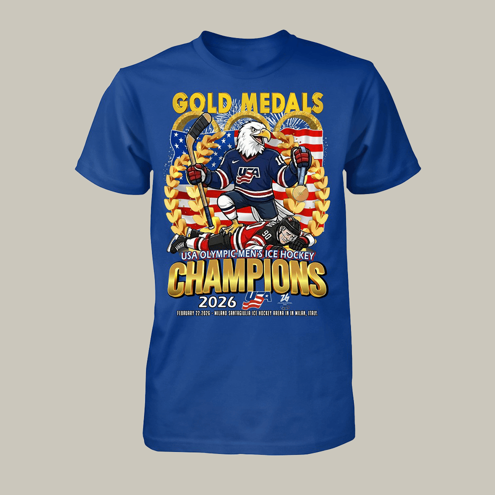 USA Olympic Men's Ice Hockey Champions 2026 T-Shirt USA Hockey Olympic Merch Fan Gear