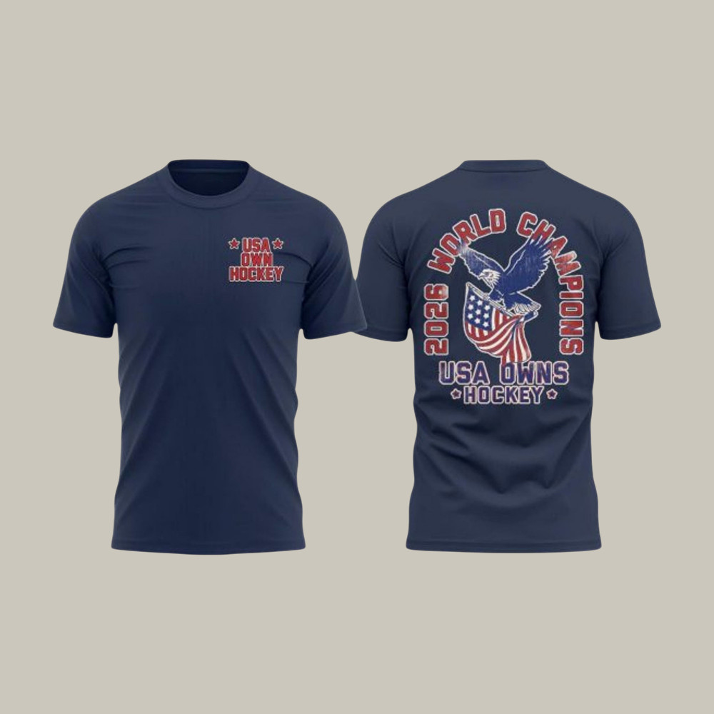USA Owns Ice Hockey 2026 Winter Olympics T-Shirt USA World Champions Shirt Hockey Fan Gift