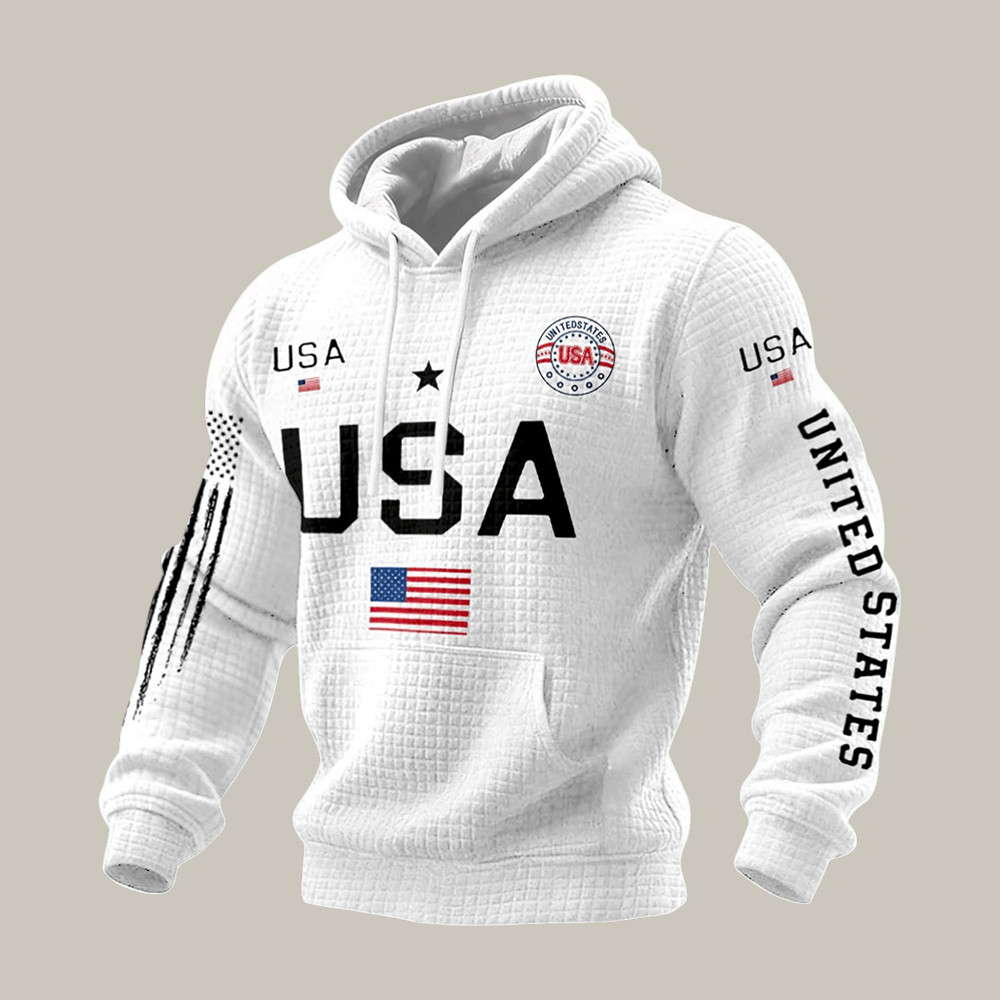 USA Patriotic Graphic Hoodie Independence Day 2026 Hooded Sweatshirt Gift For Men