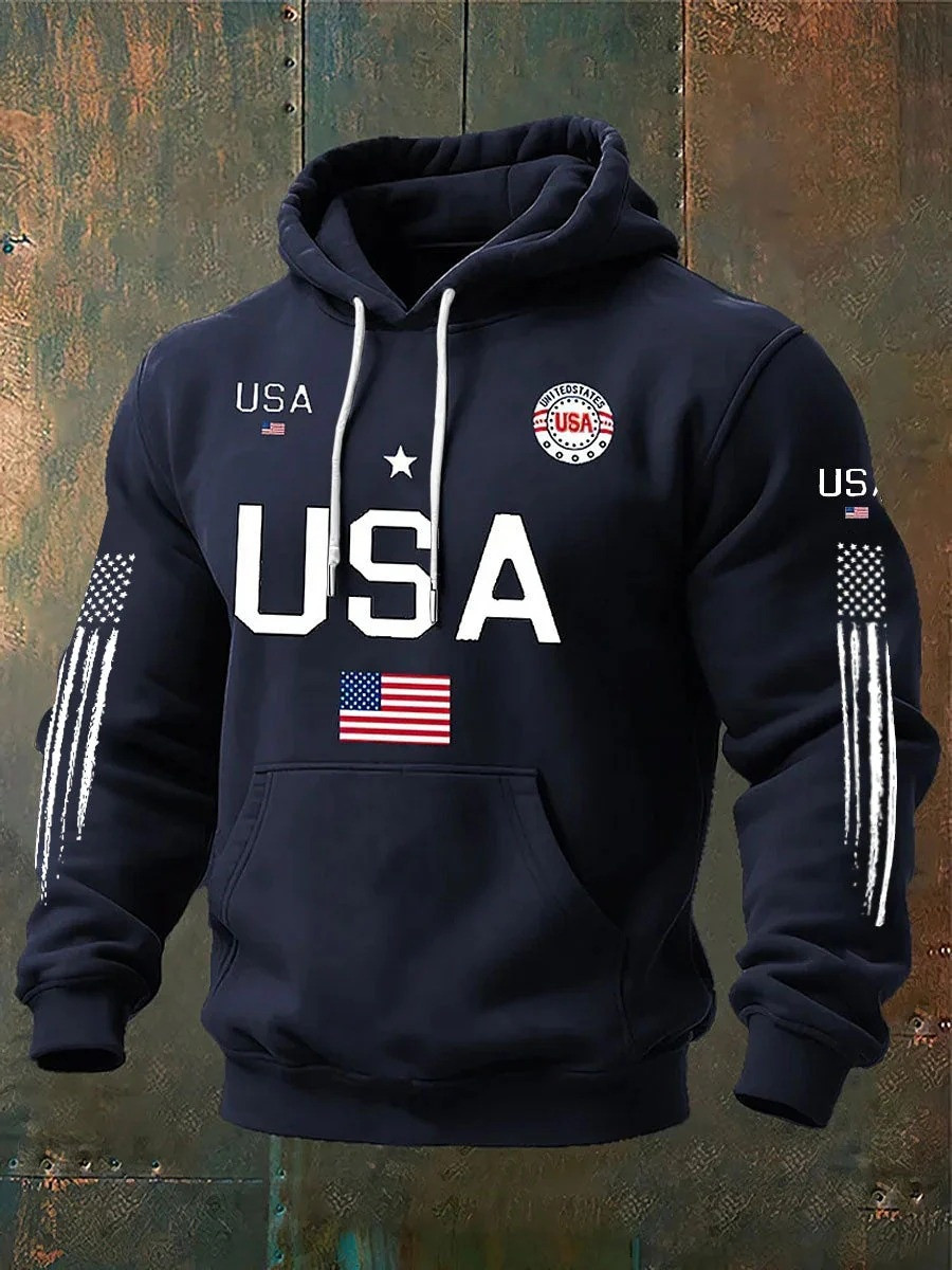 USA Patriotic Hoodie Mens Hoodies For Men American Flag 250th Anniversary Fan Gear Gift
