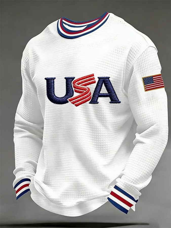 USA Patriotic WBC 2026 Long Sleeve Shirt Fan American Pullover Best Gift For Baseball Fans