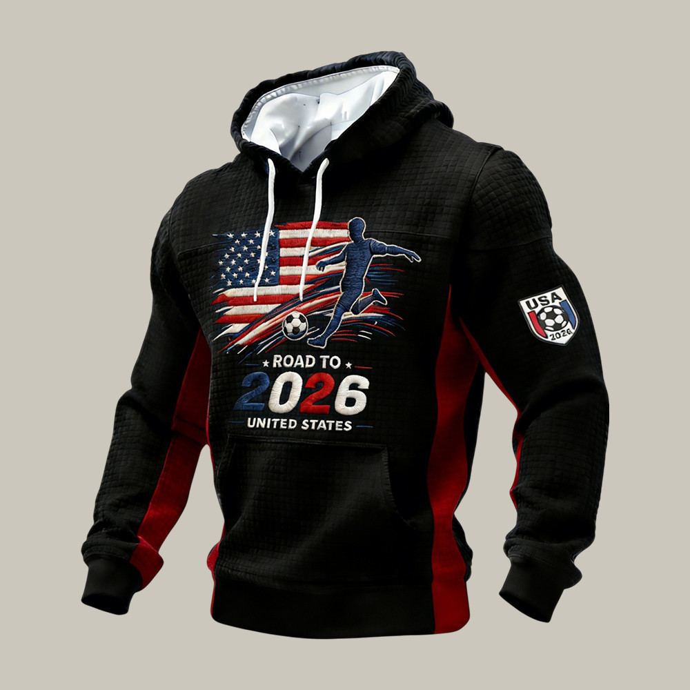 USA Road To 2026 2026 FIFA World Cup Hoodie American Flag World Cup 2026 Apparel