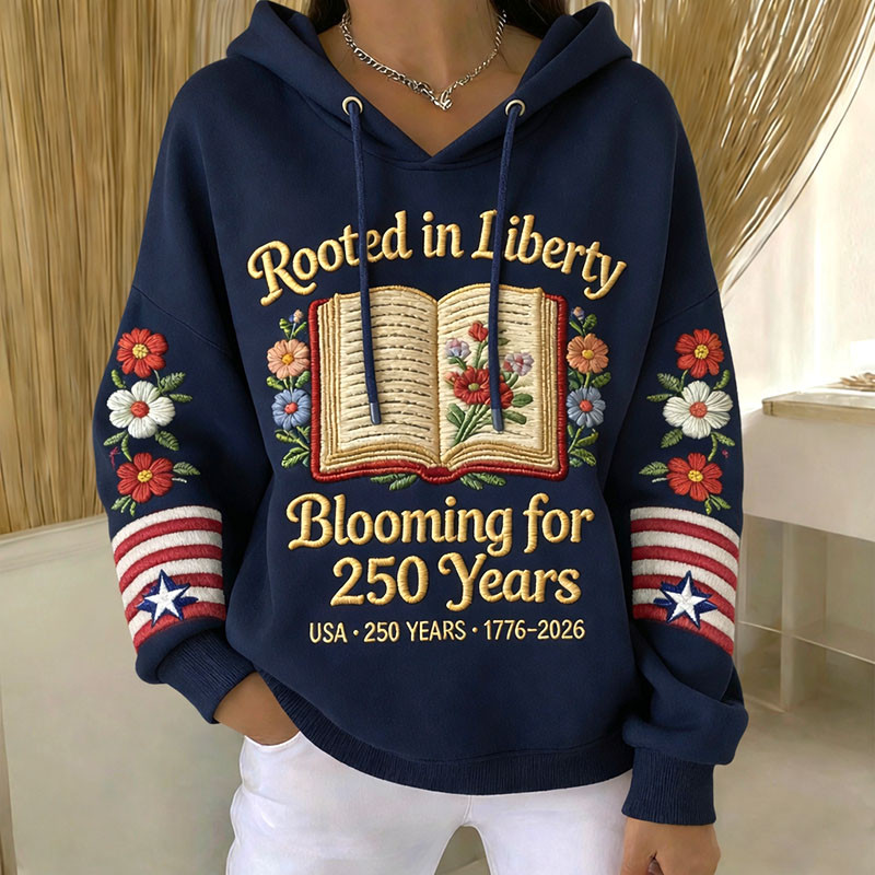USA Rooted In Liberty 250 Years Hoodie Semiquincentennial Merch Independence Day Clothing