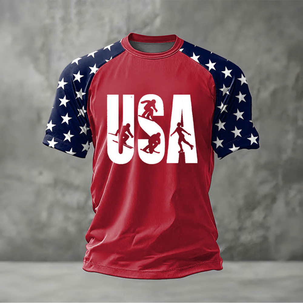 USA Skiing Team 2026 T-Shirt United States Milano Cortina 2026 Clothes Fan Gear