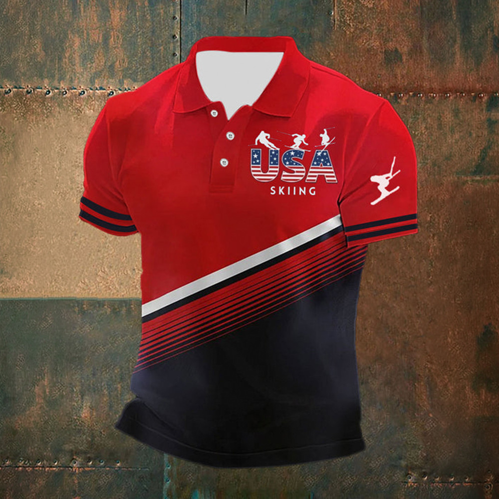 USA Skiing Winter Olympic 2026 Polo Shirt Team USA Clothes 2026 Winter Olympics Fan Gear