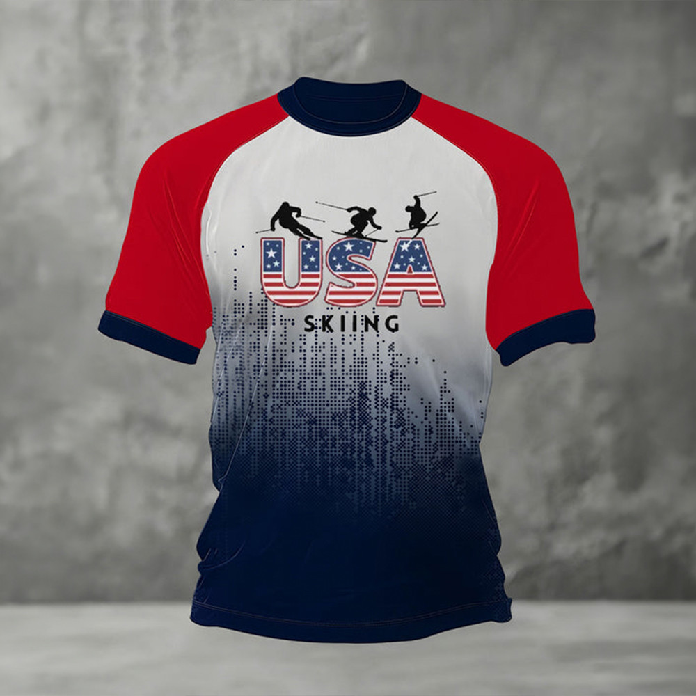 USA Skiing Winter Olympic 2026 T-Shirt Team USA Clothes 2026 Winter Olympics Fan Gear