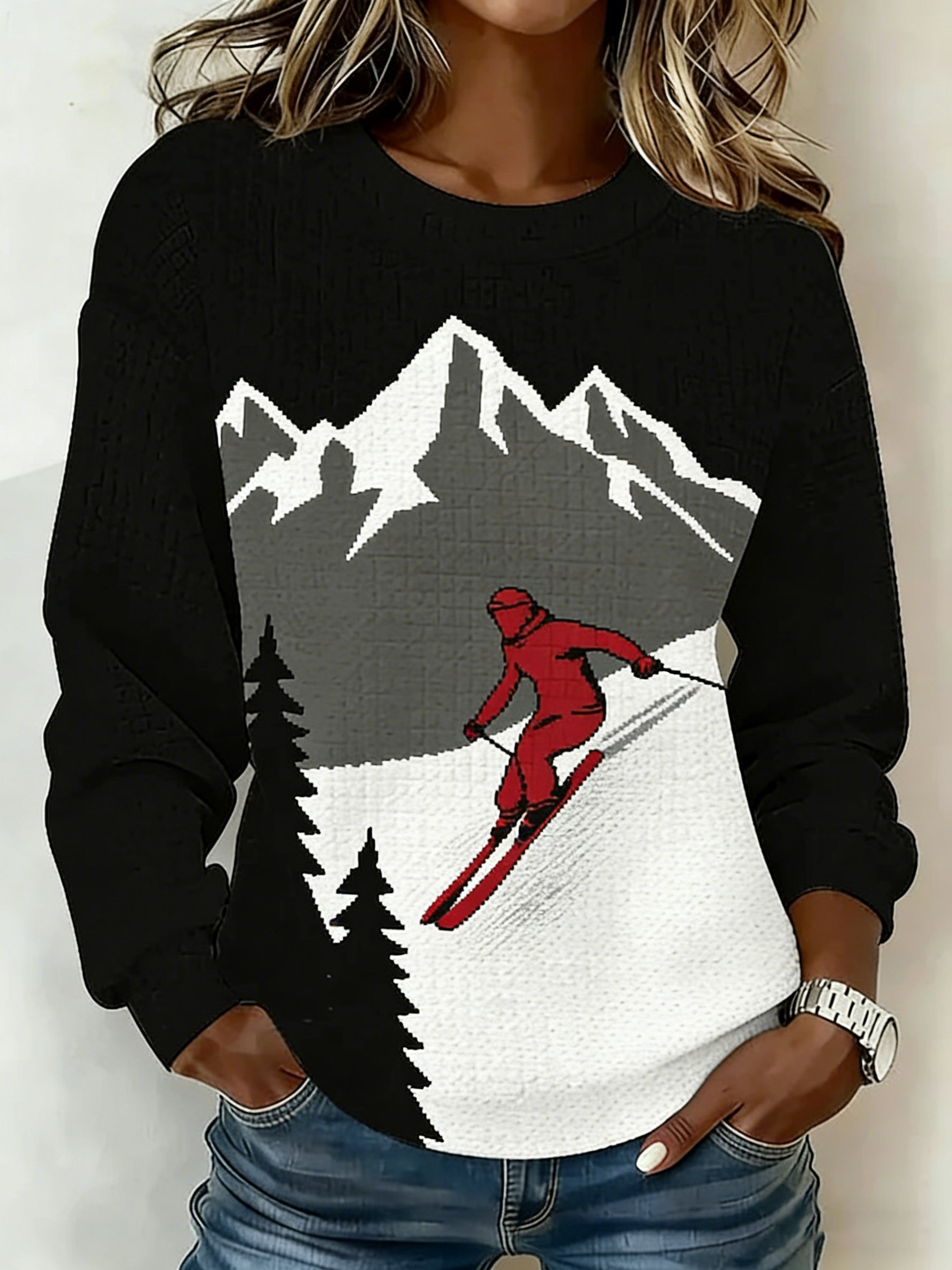 USA Skiing Winter Olympics Sweatshirt Game Day Clothing Gifts For Skiing Lovers