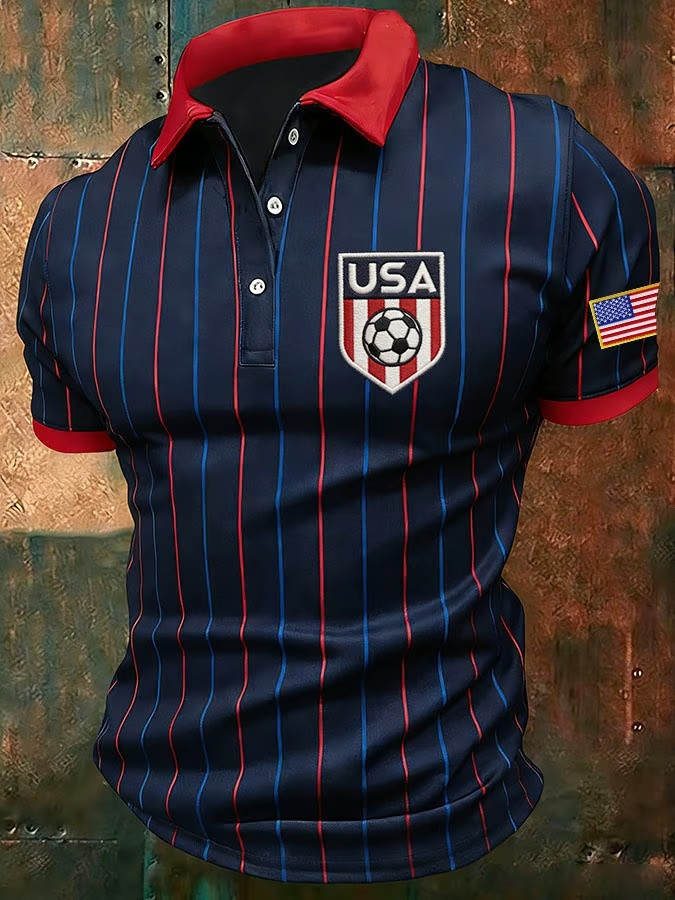 USA Soccer Classic Polo Shirt FIFA World Cup 2026 Fan Gear Mens Polo Shirts Gift Ideas